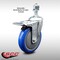Service Caster 5 Inch SS Blue Polyurethane 1/2 Inch Threaded Stem Caster with Total Lock Brake SCC-SSTSTTL20S514-PPUB-BLUE-121315 - alternate 2